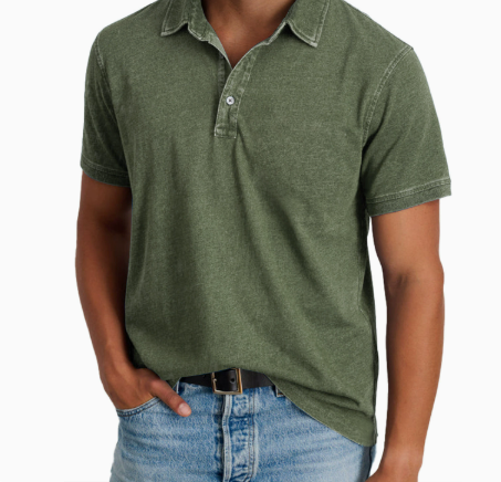 Mivanity Men's Rugged Washed Cotton Polo Shirt