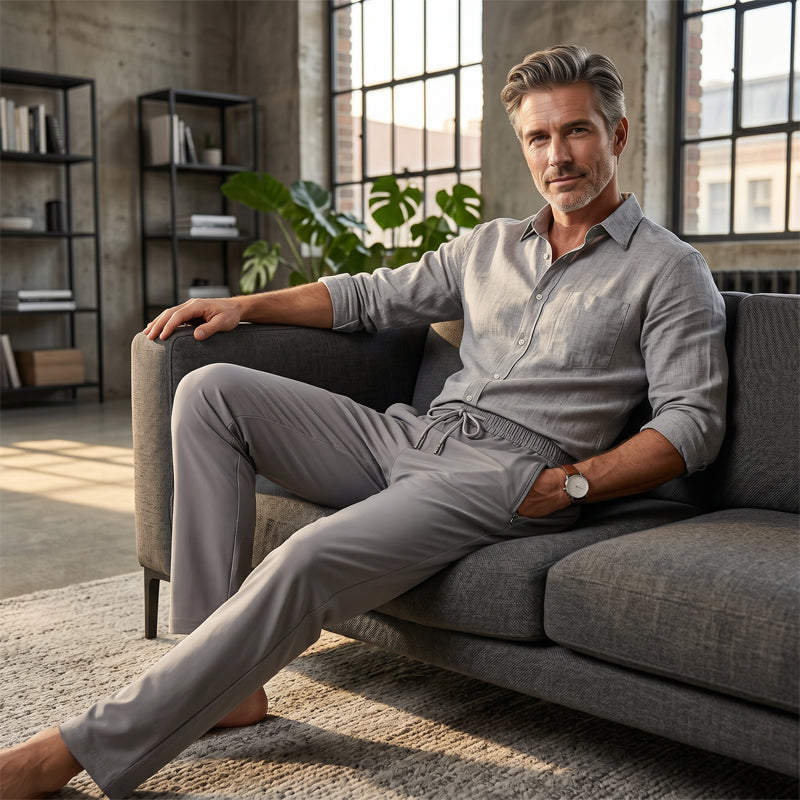 Ice Feel Quick-Dry Athletic Pants – Cooling Fabric, Loose Fit & Moisture-Wicking (M–4XL) 🌿👖