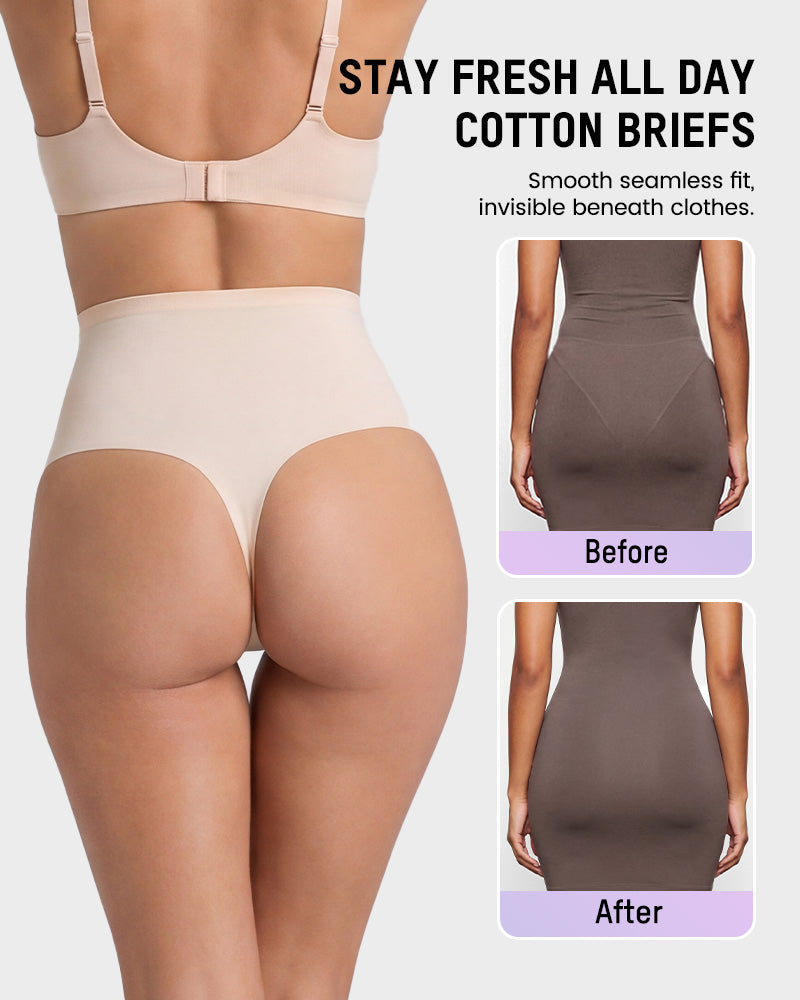 No-Show Seamless High-Waist Thong(5 Pack)