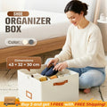 ⏰🔥LIMITED TIME 50% OFF! 👟 Fabric Shoe Organizer Storage Box – Foldable, Large Capacity, Dustproof & Breathable for Closet & Bedroom 🧺✨-UK