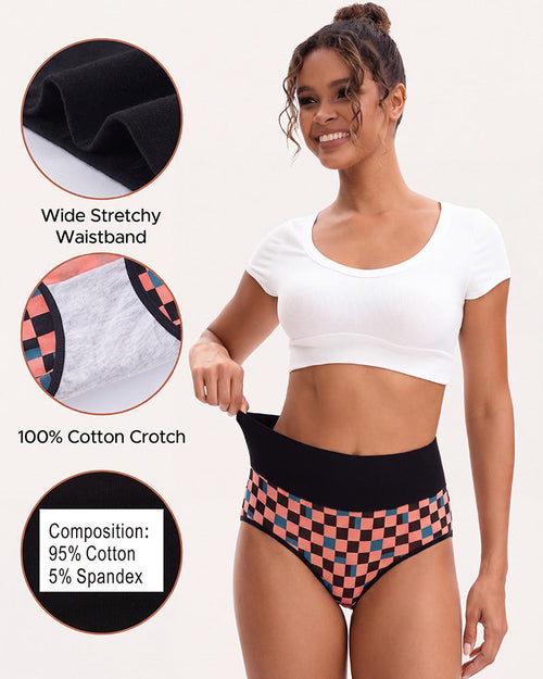 5-Pack High-Waisted Cotton Briefs