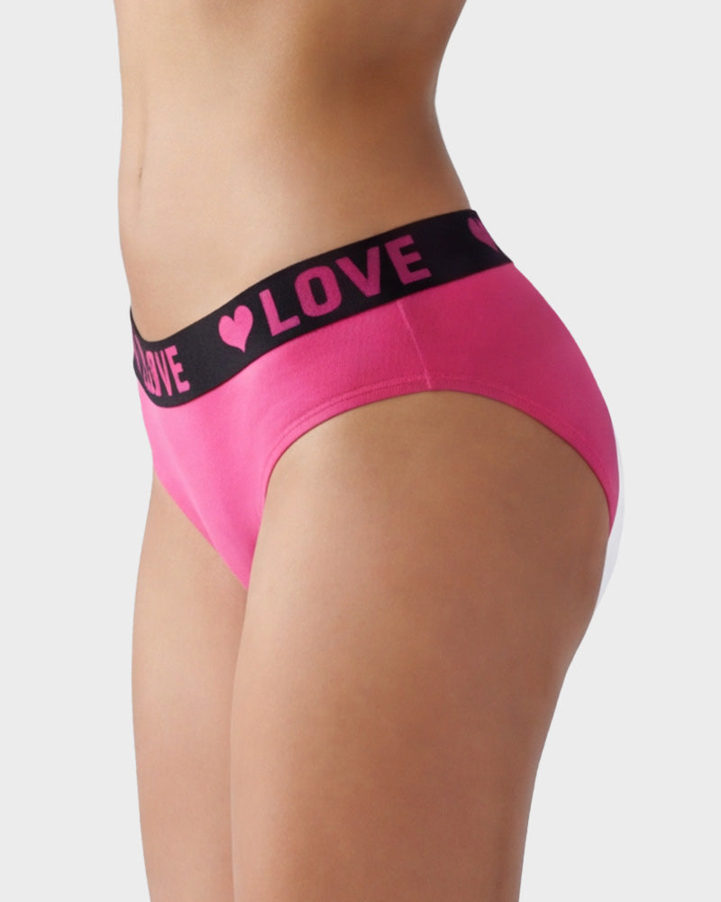 6 Pack LOVE Print Cotton Bikini Panties