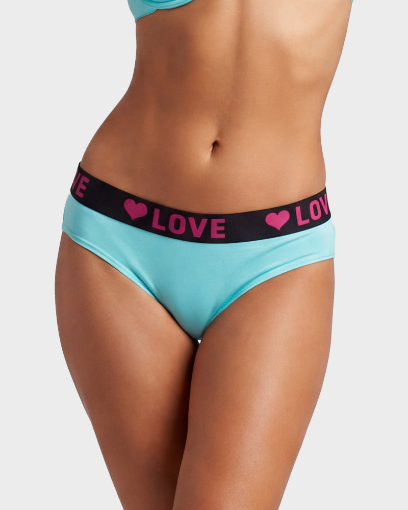 6 Pack LOVE Print Cotton Bikini Panties