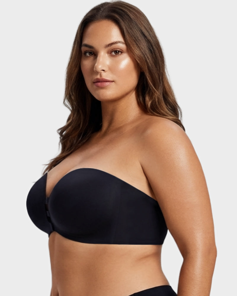 Convertible Strapless Front-Closure Push-Up Bra