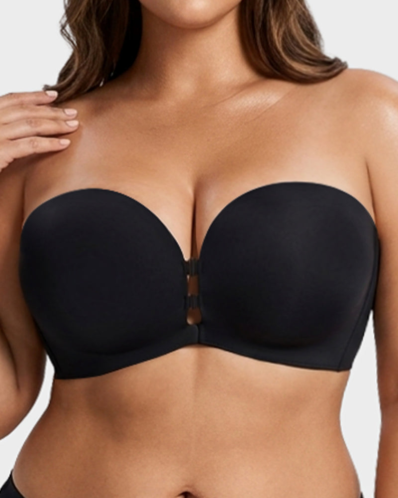 Convertible Strapless Front-Closure Push-Up Bra