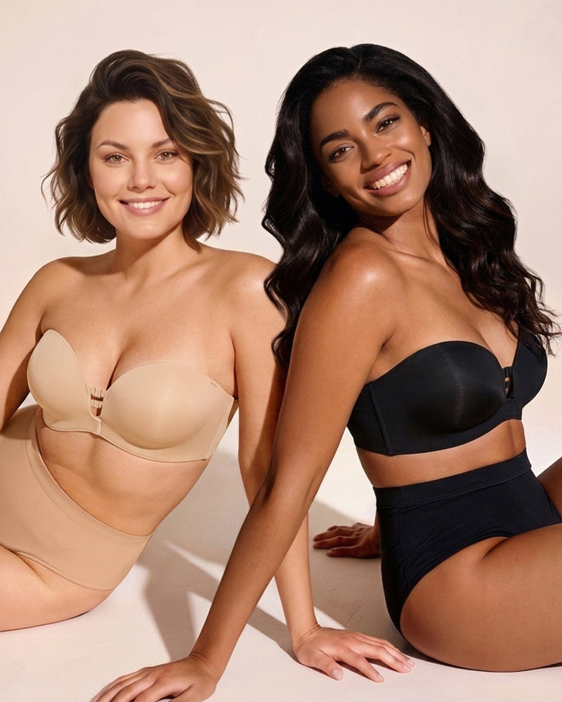 Convertible Strapless Front-Closure Push-Up Bra