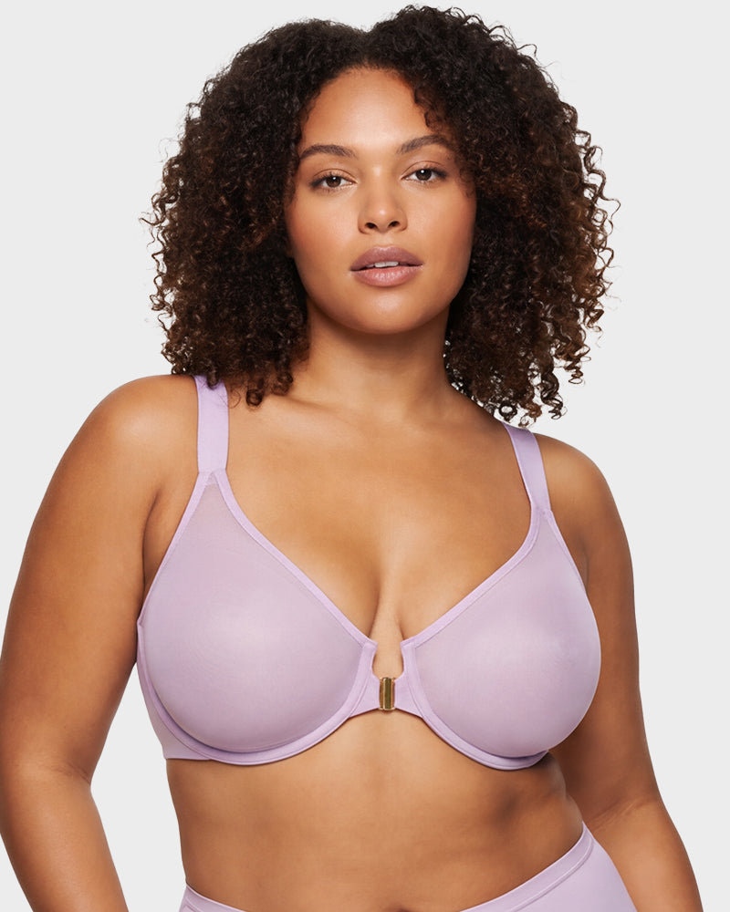 Front Closure Mesh Support Bra