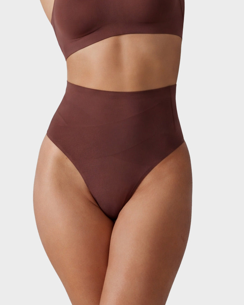 High Waist Mesh Tummy Control Thong(3 Pack)