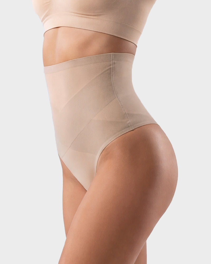 High Waist Mesh Tummy Control Thong(3 Pack)