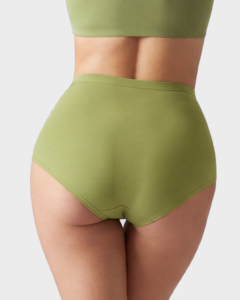 High Waist Tummy Control Cotton Briefs(4 Pack)