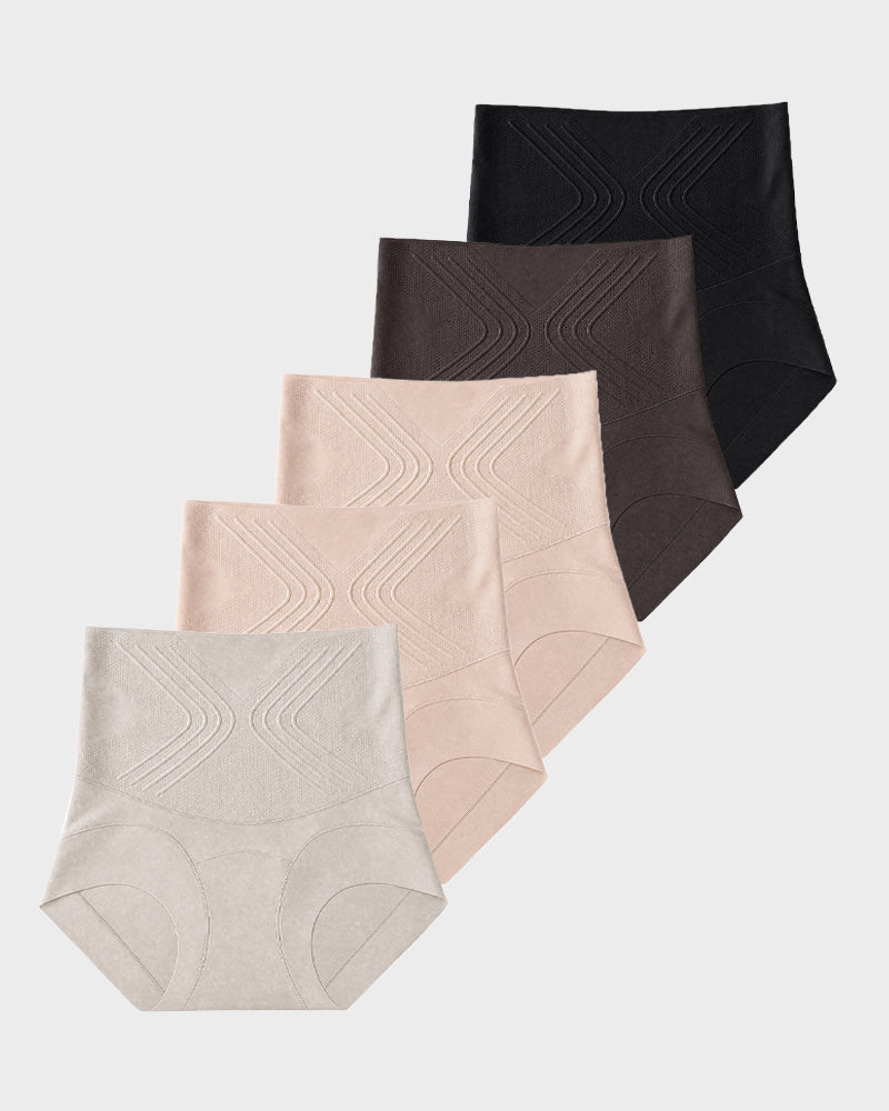 Liquid-Sculpt™ Tummy-Control Butt-Lift Briefs（5-Pack）