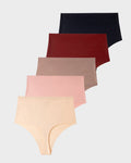 No-Show Seamless High-Waist Thong(5 Pack)