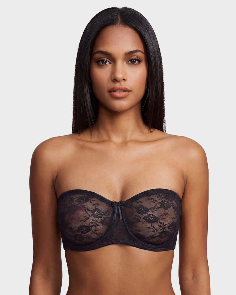 No Slip Strapless Lace Push Up Bra
