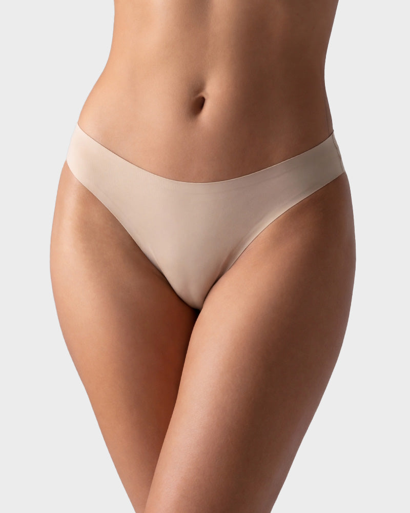 Seamless Ice Silk No-Show Thong(5 pack)