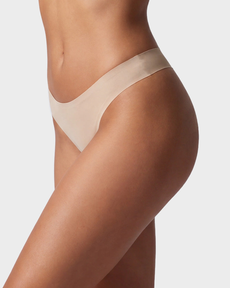 Seamless Ice Silk No-Show Thong(5 pack)