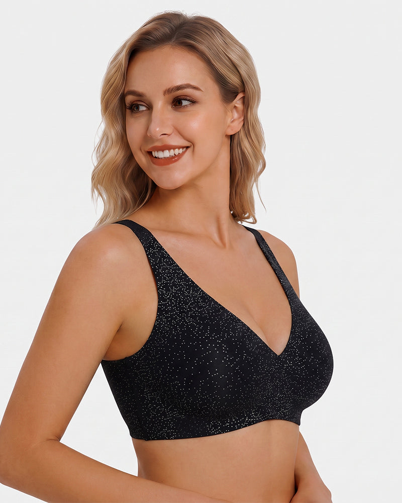Seamless Deep V Push-Up Wireless Bra
