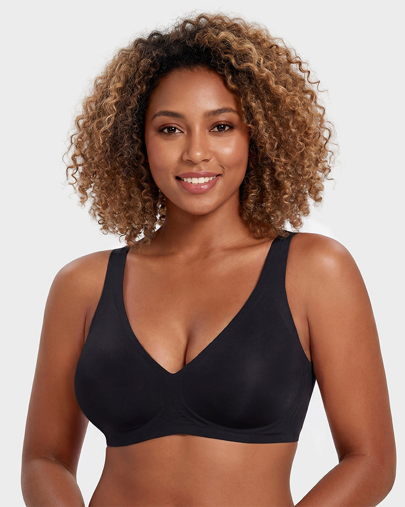 Seamless Deep V Push-Up Wireless Bra