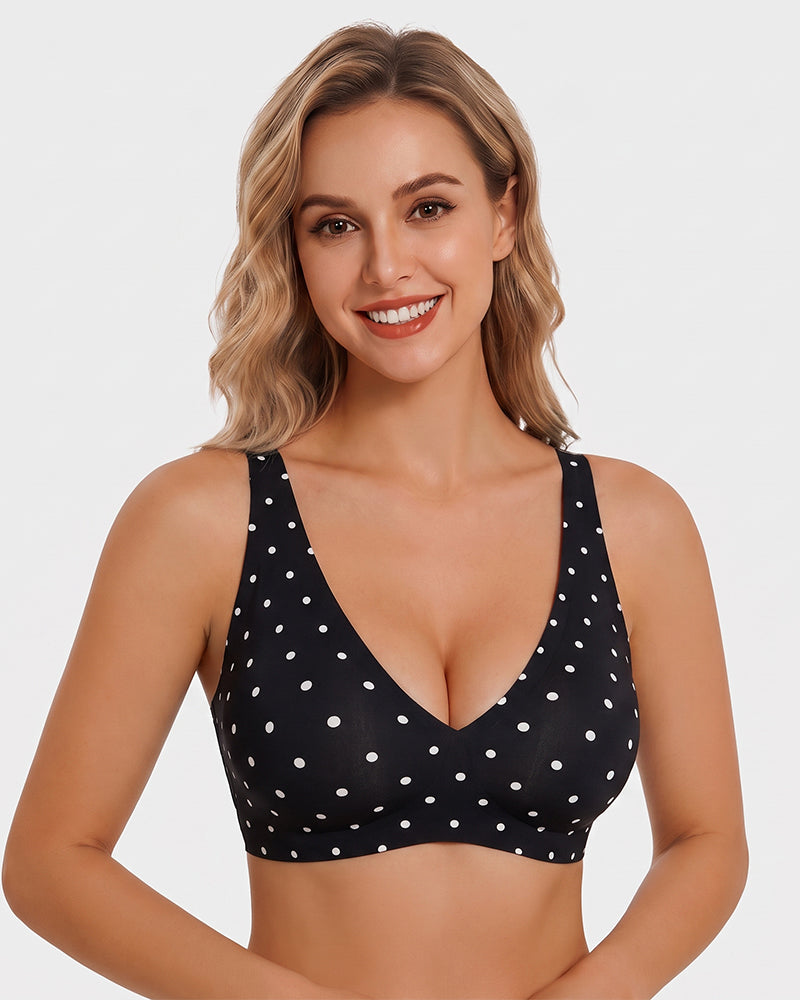 Seamless Deep V Push-Up Wireless Bra