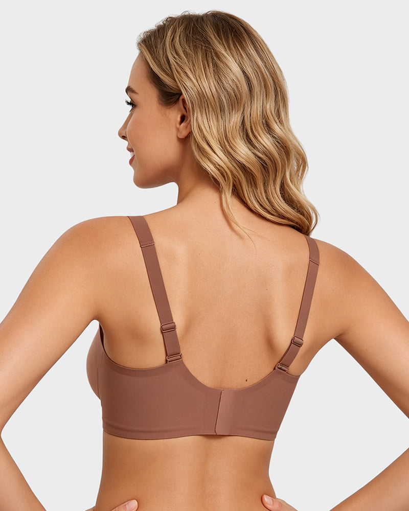 Seamless Deep V Push-Up Wireless Bra