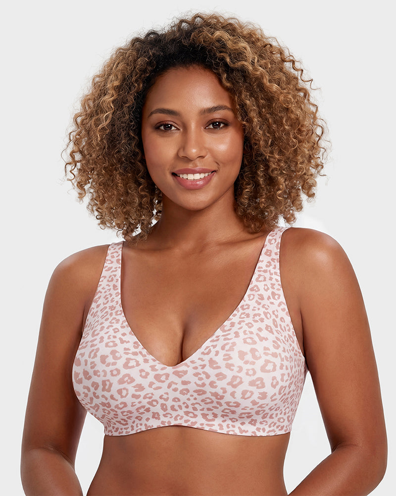 Seamless Deep V Push-Up Wireless Bra