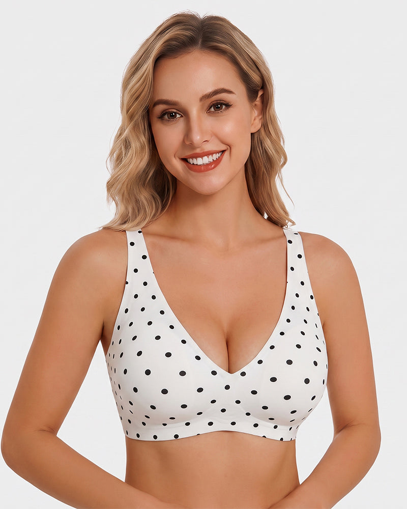 Seamless Deep V Push-Up Wireless Bra