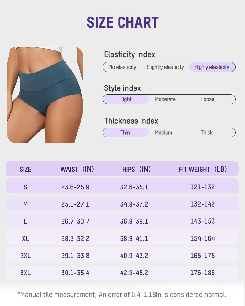 Seamless High-Waist No Show Comfort Panties (6 Pack)