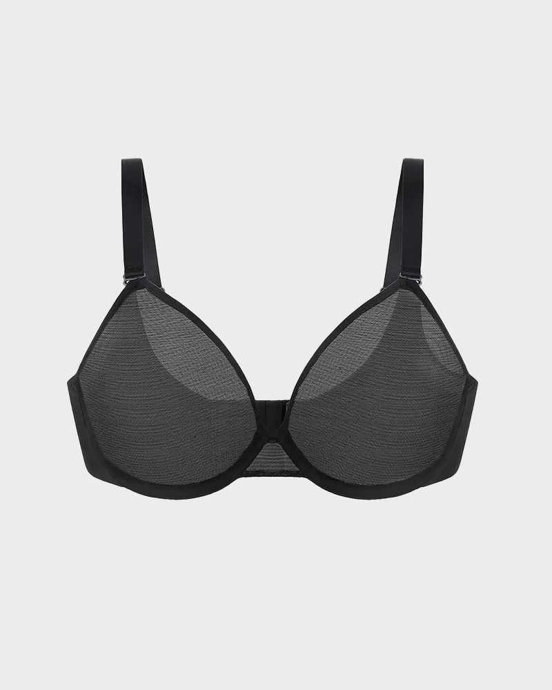 Seamless Mesh Unlined Underwire Bra