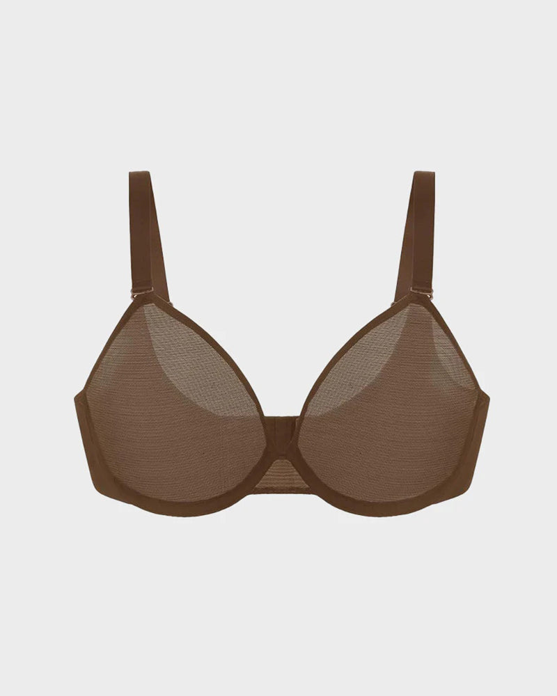 Seamless Mesh Unlined Underwire Bra