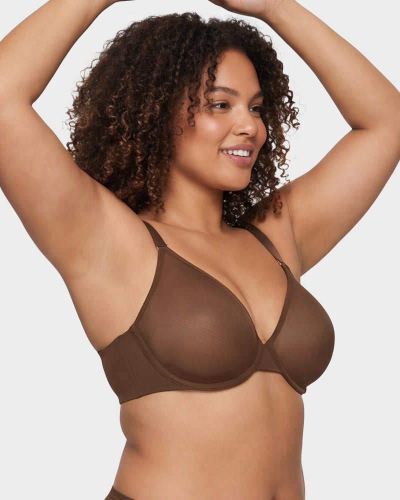 Seamless Mesh Unlined Underwire Bra
