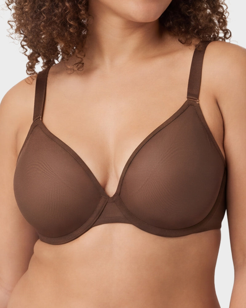 Seamless Mesh Unlined Underwire Bra