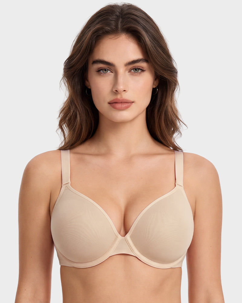 Seamless Mesh Unlined Underwire Bra
