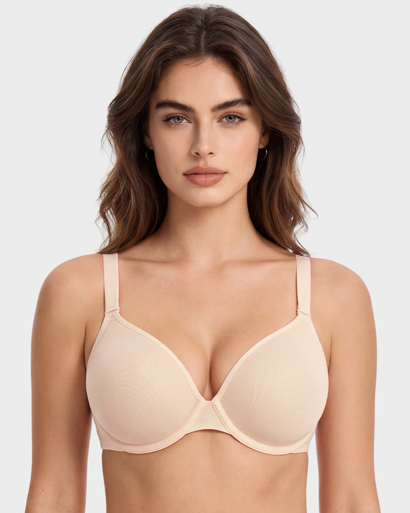 Seamless Mesh Unlined Underwire Bra