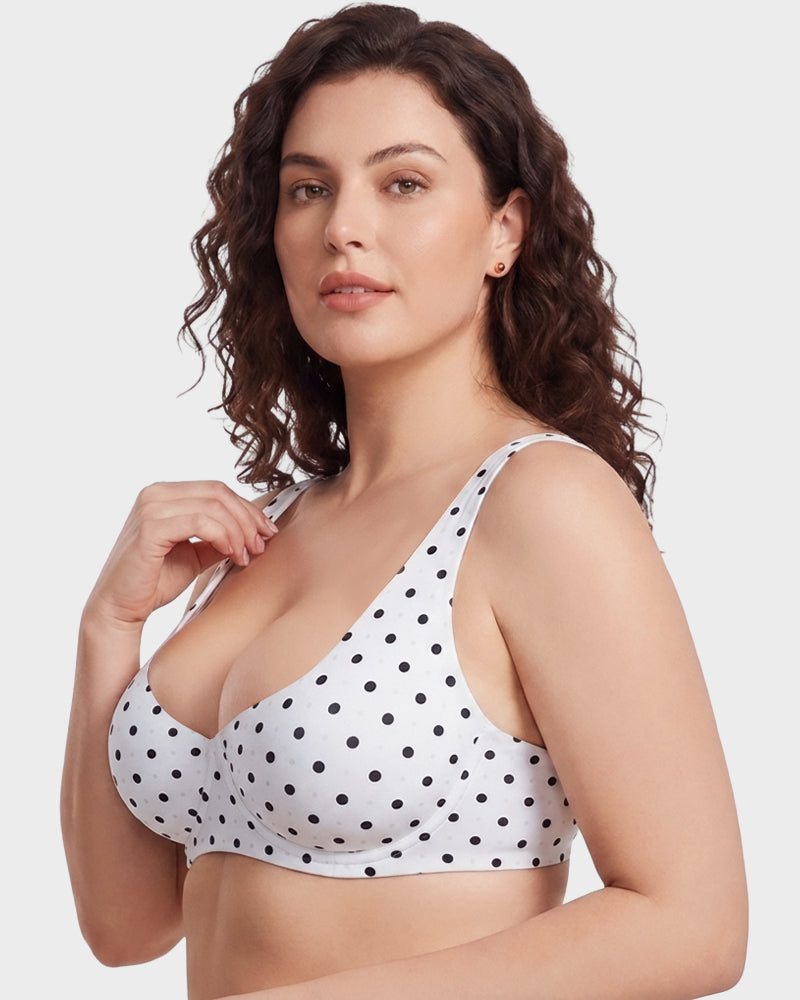 Underwire Support Seamless Unlined Balconette Bra