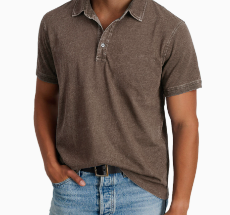 Mivanity Men's Rugged Washed Cotton Polo Shirt