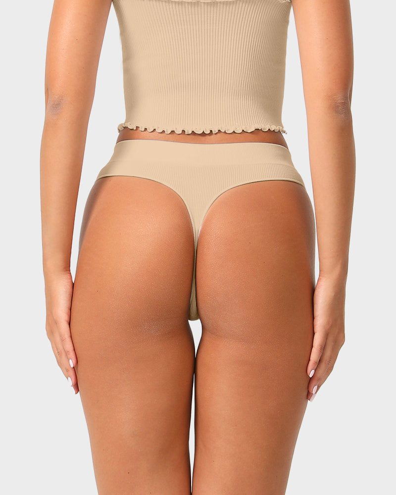 Everyday Comfort Seamless Low-Rise Thong (3 Pack)