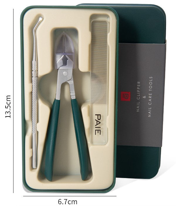 Anti-Splash Slant Edge Nail Clipper 3-Piece Set – Precise Cut | Safe Splash Guard