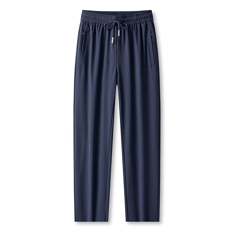 Ice Feel Quick-Dry Athletic Pants – Cooling Fabric, Loose Fit & Moisture-Wicking (M–4XL) 🌿👖