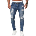 👖60% OFF! 🔥 Stylish Distressed Skinny Jeans for Men – Slim Tapered Fit, Breathable Cotton & Edgy Ripped Details