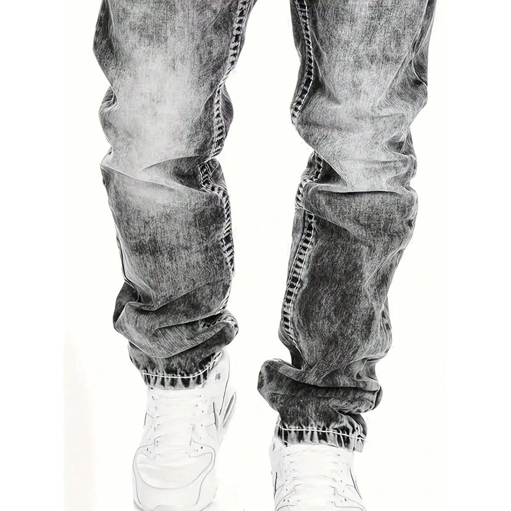 Men's Fashion Creative Stretch Denim Jeans,Minimalist Style Suitable For Summer, Emo Style— Free shipping for two pieces