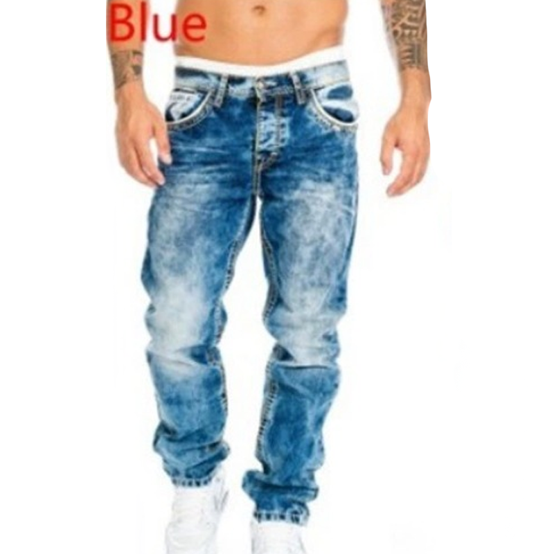 Men's Fashion Creative Stretch Denim Jeans,Minimalist Style Suitable For Summer, Emo Style— Free shipping for two pieces