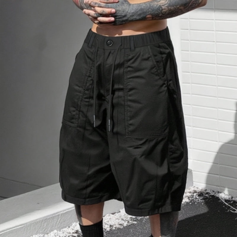 Men's Plus Size Casual Drawstring Capri Pants