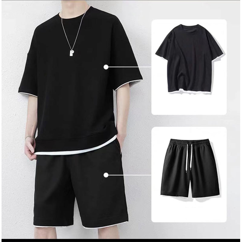 🎉 LIMITED TIME 66% OFF! 👕 Men's Waffle Knit T-Shirt & Shorts Set – Cooling Sensation Fabric & Relaxed Fit Design 💙