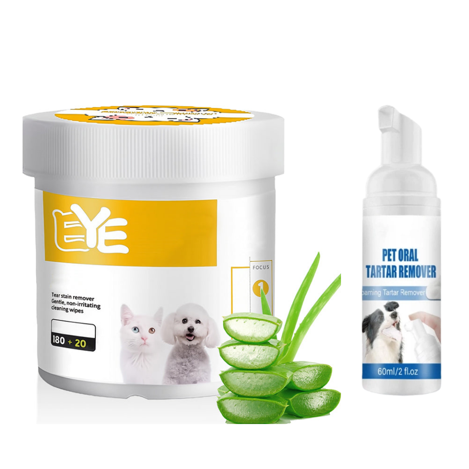Natural Plant-Based Cleaning Wipes for Pet Eyes and Ears