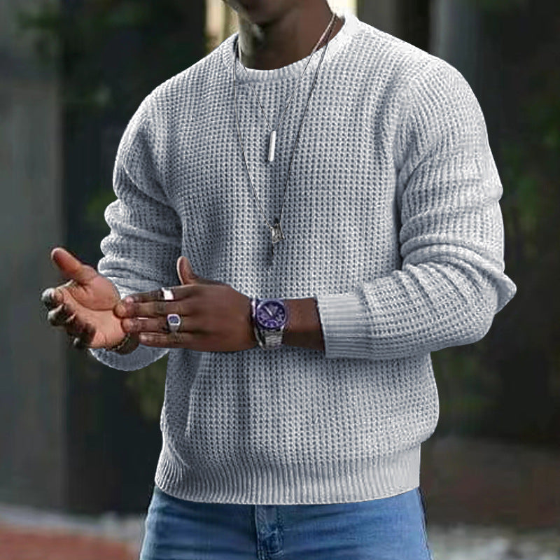 Men's Premium Crewneck Sweater – Soft Classic Long Sleeve Pullover with Ribbed Trim