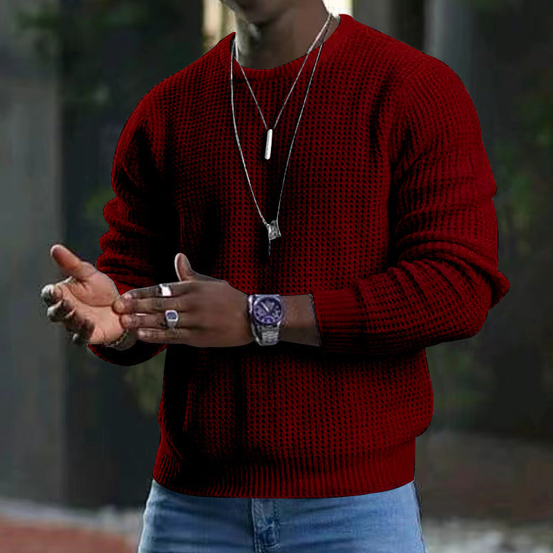 Men's Premium Crewneck Sweater – Soft Classic Long Sleeve Pullover with Ribbed Trim